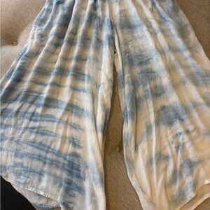 Raya Sun Kids Tie-Dye Palazzo Pants - Blue and White